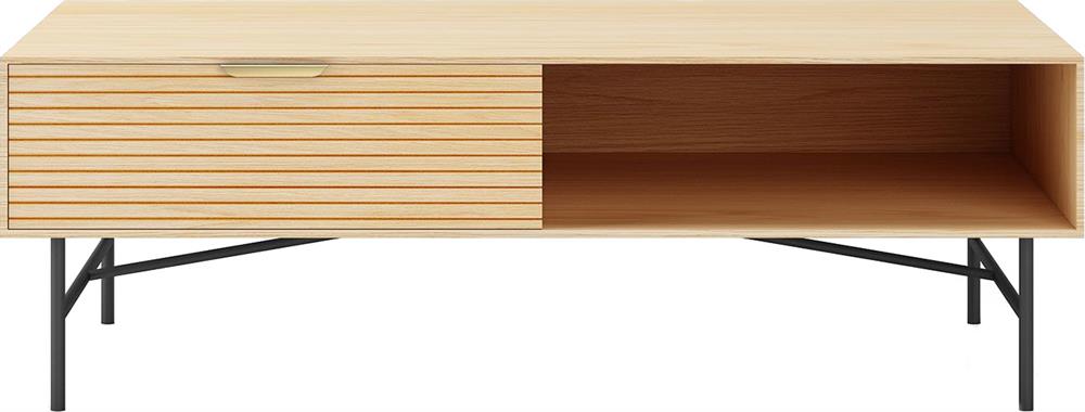 Coffee Table East Panevezys | size: Length: 60cm, Width: 120cm, Height: 40cm | color: Black/Oak | image: 2 | variant: 1005995