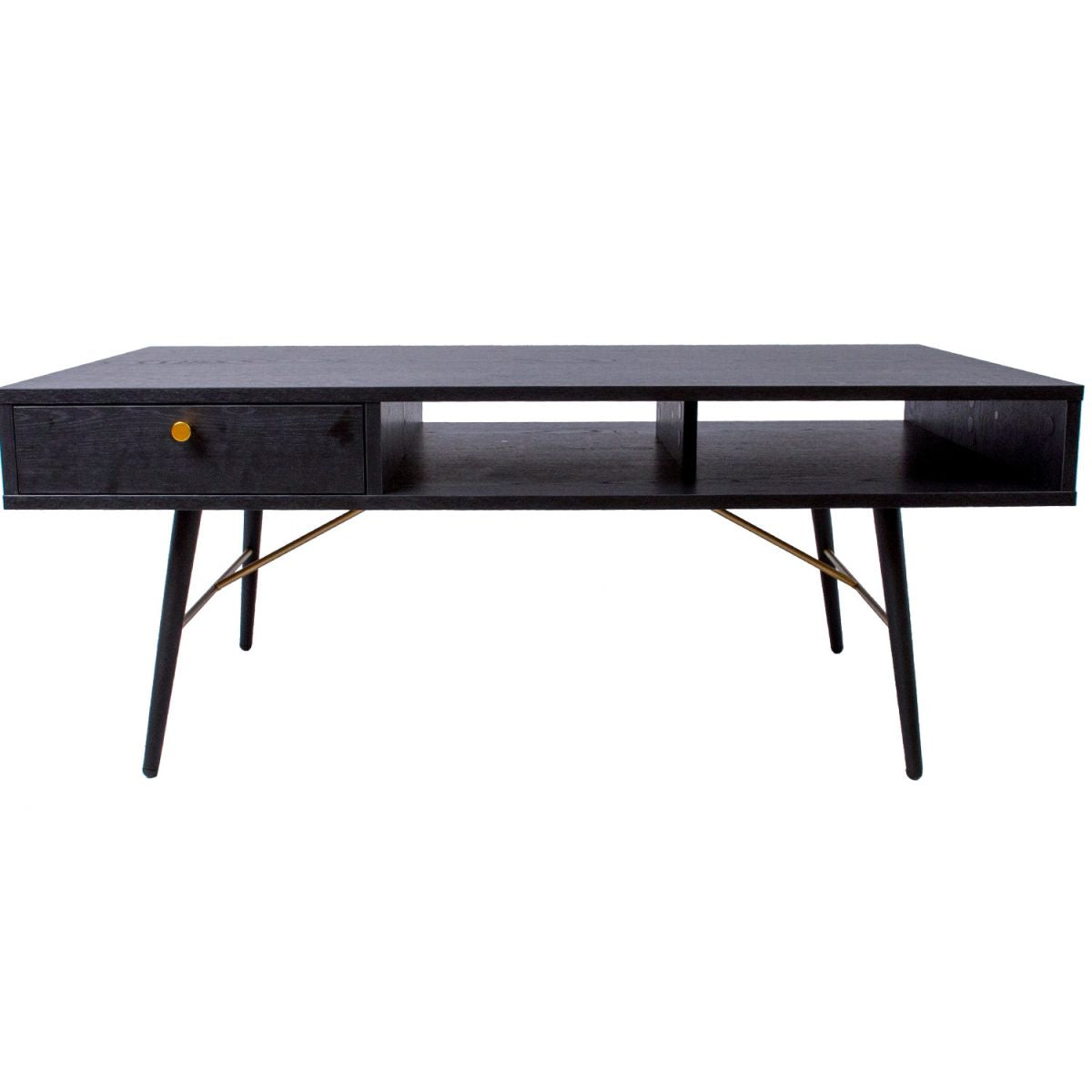 Coffee Table East Totnes | size: Length: 60cm, Width: 115cm, Height: 45cm | color: Black | image: 4 | variant: 1005374