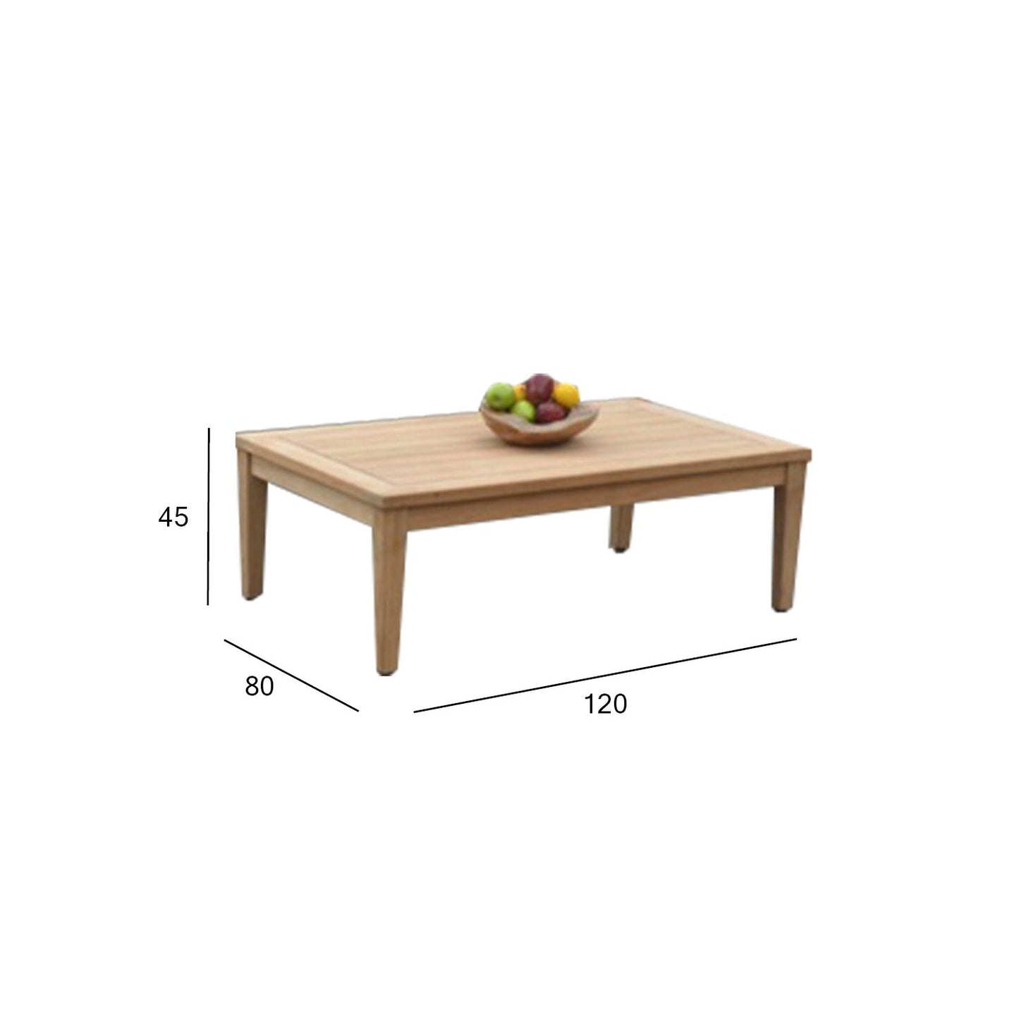 Coffee Table Fredrikstad | size: Length: 80cm, Width: 120cm, Height: 45cm | color: Brown | image: 4 | variant: 1006513