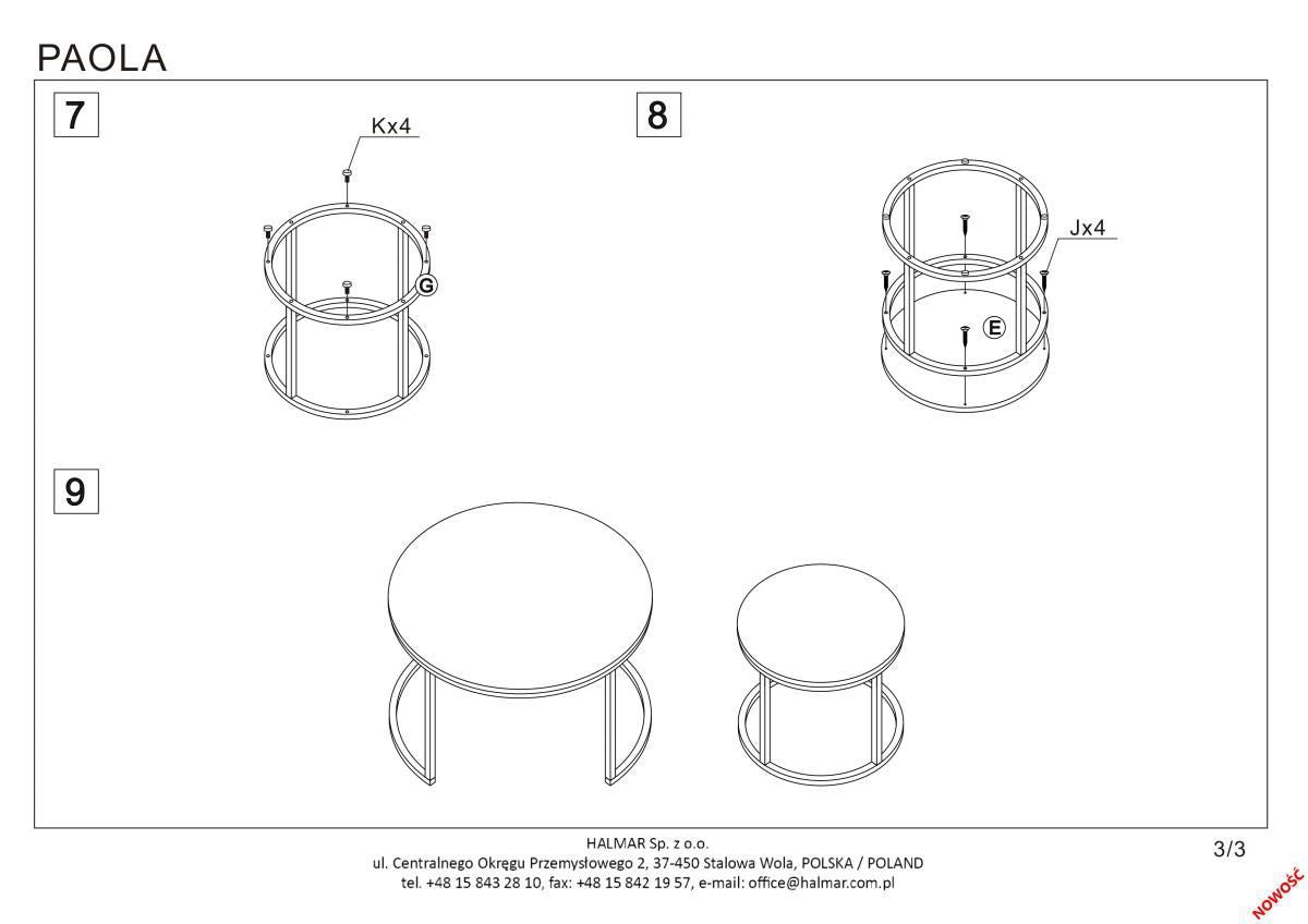 Coffee Table Havana | size: Length: 60cm, Width: 60cm, Height: 40cm, Diameter: 60cm | color: Marble | image: 5 | variant: 1003280