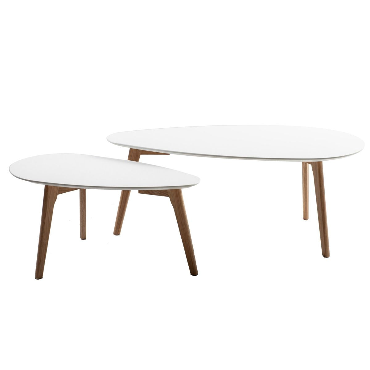 Coffee Table Helena 8 | size: Length: 35cm, Width: 70cm, Height: 35cm | color: White/Oak | image: 1 | variant: 1011148