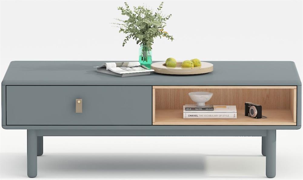 Coffee Table Leicester | size: Length: 60cm, Width: 120cm, Height: 40cm | color: Gray | image: 2 | variant: 1001629