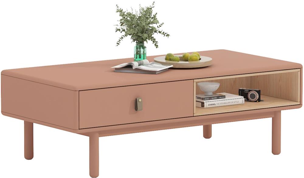Coffee Table Leicester | size: Length: 60cm, Width: 120cm, Height: 40cm | color: Pink | image: 1 | variant: 1001630