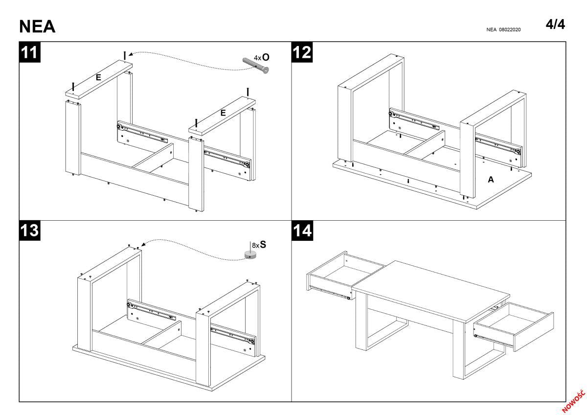 Coffee Table Pontypridd | size: Length: 60cm, Width: 110cm, Height: 52cm | color: White | image: 4 | variant: 1003322
