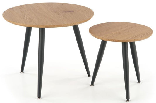 Coffee Table West Bicester | size: Length: 59cm, Width: 59cm, Height: 48cm, Diameter: 59cm | color: Black | image: 1 | variant: 1007149