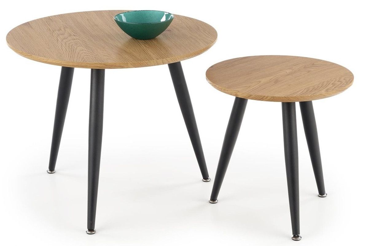 Coffee Table West Bicester | size: Length: 59cm, Width: 59cm, Height: 48cm, Diameter: 59cm | color: Black | image: 6 | variant: 1007149