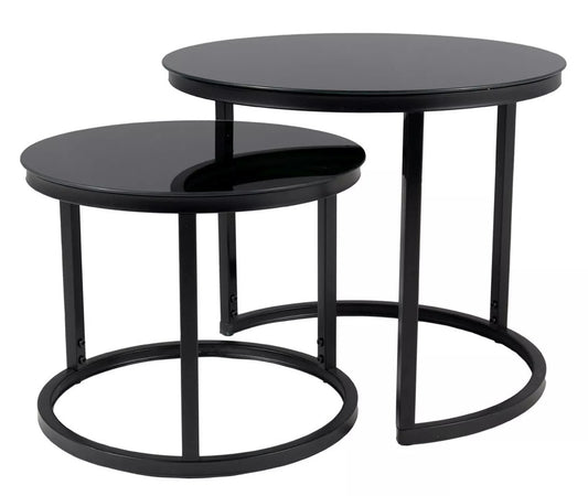 Coffee Table West Karachi | size: Length: 53cm, Width: 53cm, Height: 45cm, Diameter: 53cm | color: Black | image: 0 | variant: 1008001