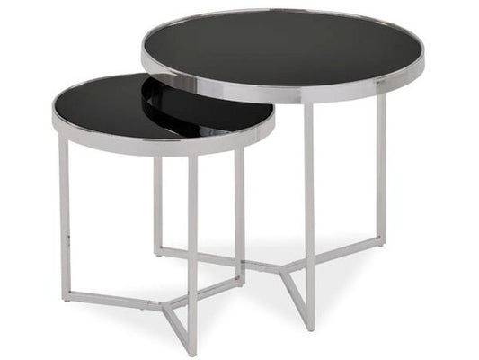 Coffee Table West Montreuil | size: Length: 50cm, Width: 50cm, Height: 45cm, Diameter: 50cm | color: Black/Grey | image: 1 | variant: 1007753