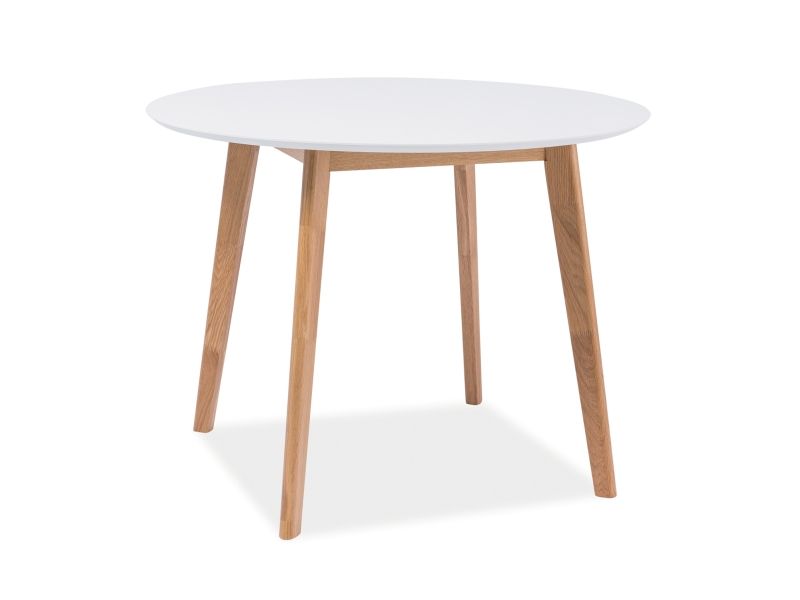 Coffee Table West St Pierre | size: Length: 100cm, Width: 100cm, Height: 75cm, Diameter: 100cm | color: White/Oak | image: 1 | variant: 1007761