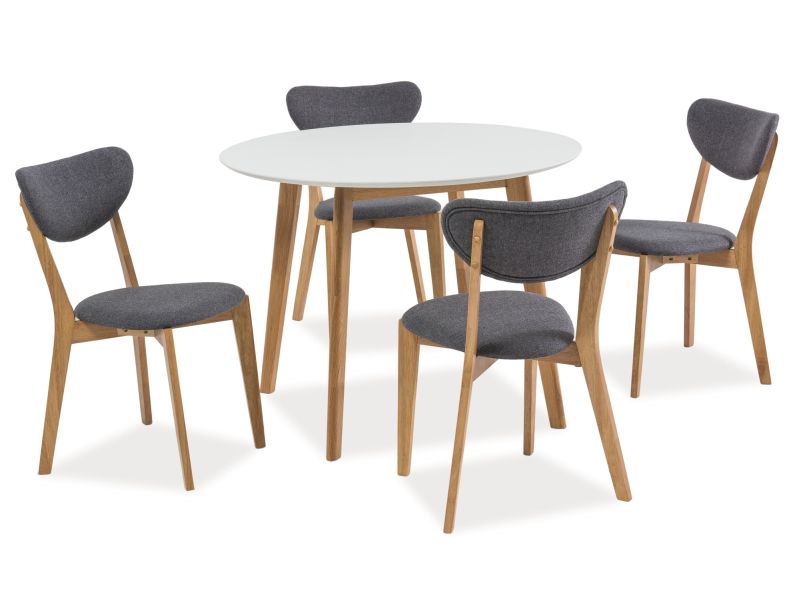 Coffee Table West St Pierre | size: Length: 100cm, Width: 100cm, Height: 75cm, Diameter: 100cm | color: White/Oak | image: 2 | variant: 1007761