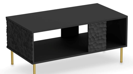 Coffee Table West Thame | size: Length: 50cm, Width: 92cm, Height: 43cm | color: Black/Gold | image: 1 | variant: 1007385
