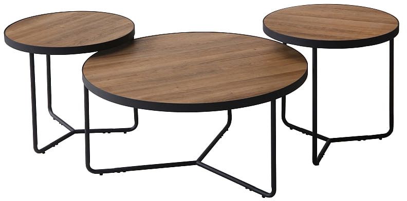 Coffee Table West Treviso | size: Length: 40cm, Width: 40cm, Height: 50cm, Diameter: 40cm | color: Brown | image: 1 | variant: 1007833