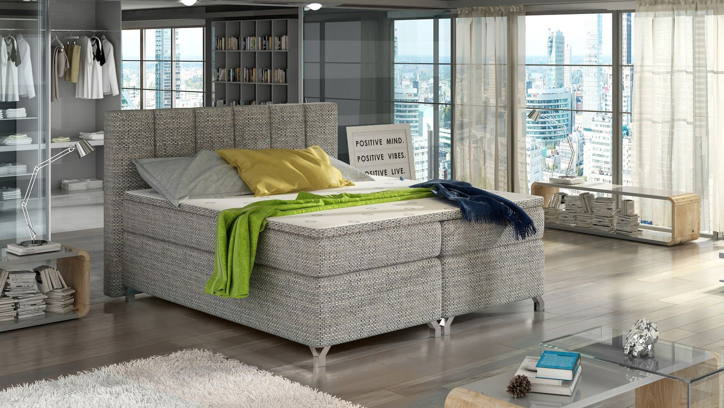 Continental Double Bed Basilio 1 | size: Length: 205cm, Width: 175cm, Height: 130cm | color: Berlin | image: 1 | variant: 1008687