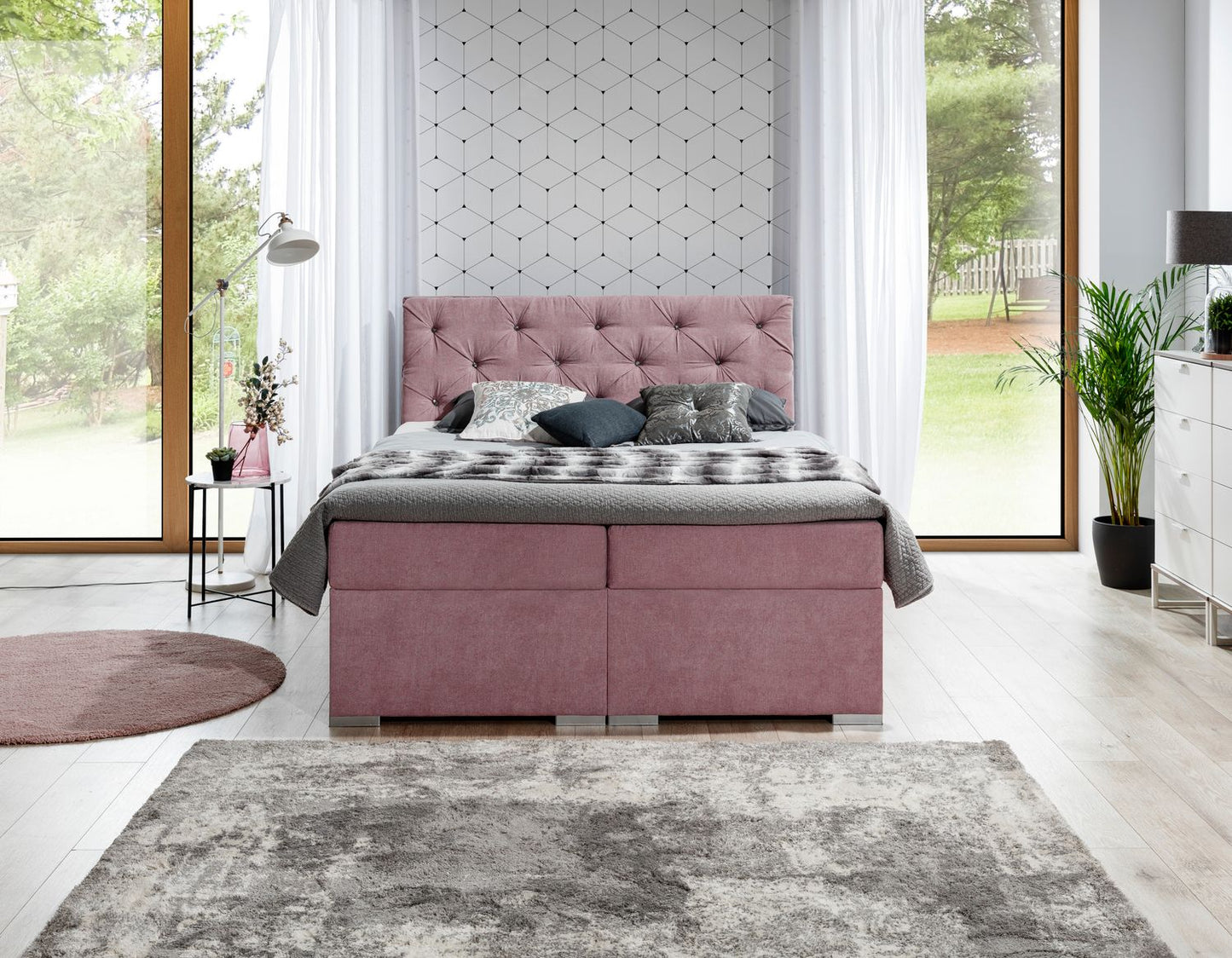 Continental Double Bed East Guayaquil | size: Length: 208cm, Width: 143cm, Height: 116cm | color: Soro | image: 1 | variant: 1012164