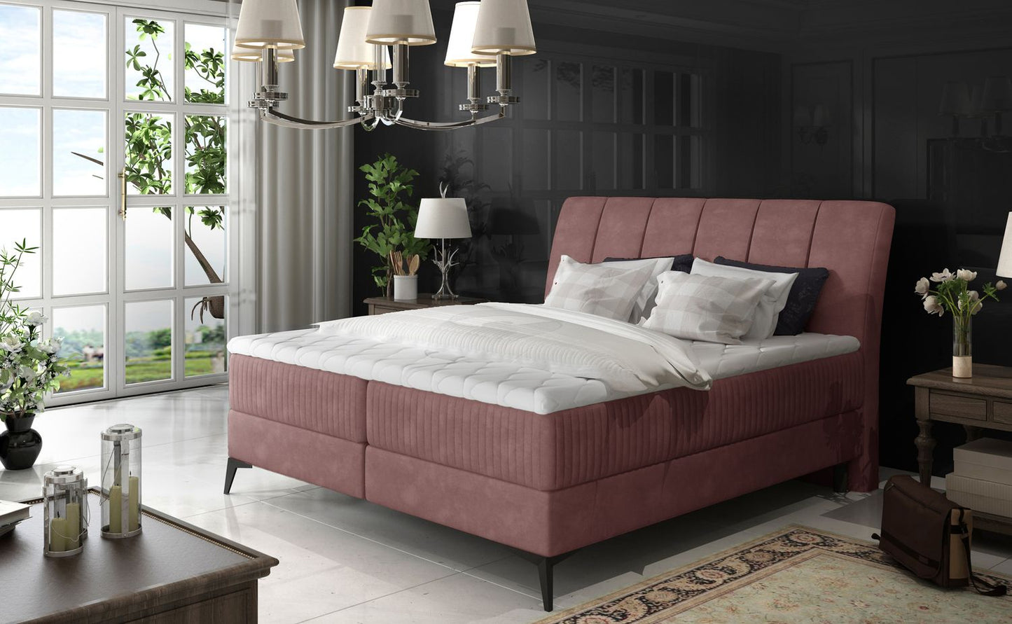 Continental Double Bed East Mantua 1 | size: Length: 221cm, Width: 163cm, Height: 118cm | color: Kronos/Pasy | image: 1 | variant: 1011996