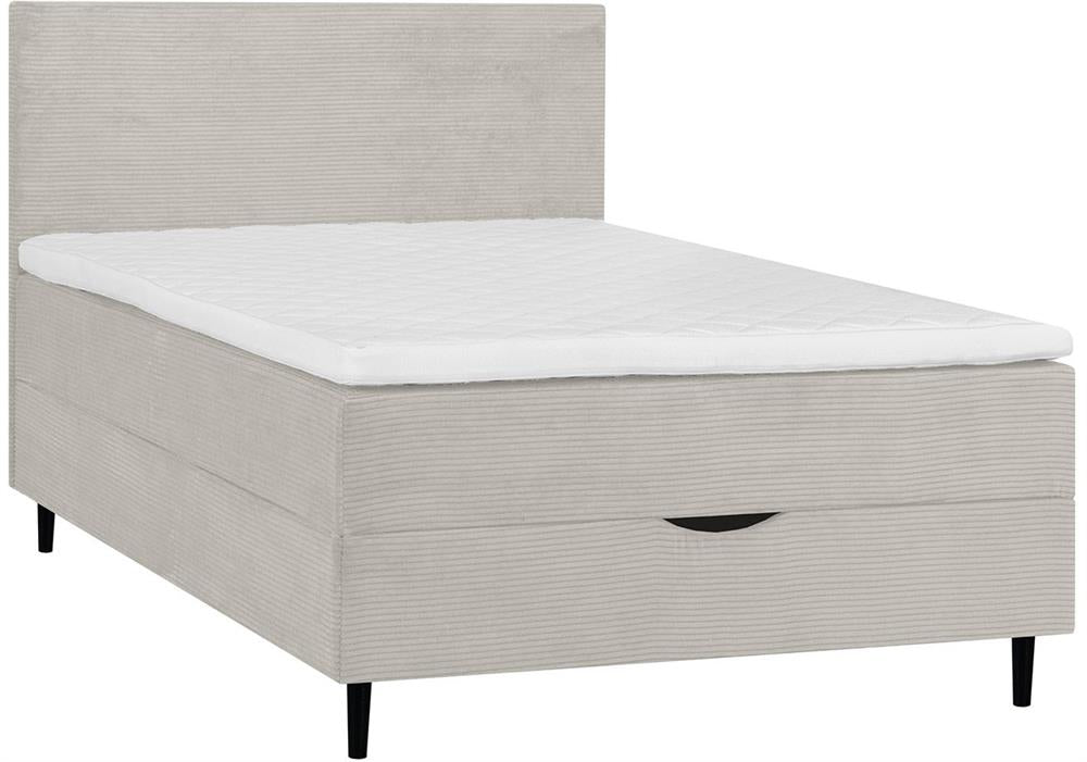 Continental Double Bed Laara 1 | size: Length: 208cm, Width: 141cm, Height: 119cm | color: Beige | image: 1 | variant: 1016864