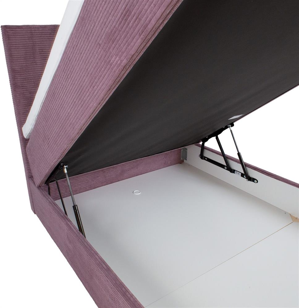 Continental Single Bed Vasteras | size: Length: 208cm, Width: 121cm, Height: 119cm | color: Pink | image: 4 | variant: 1006056