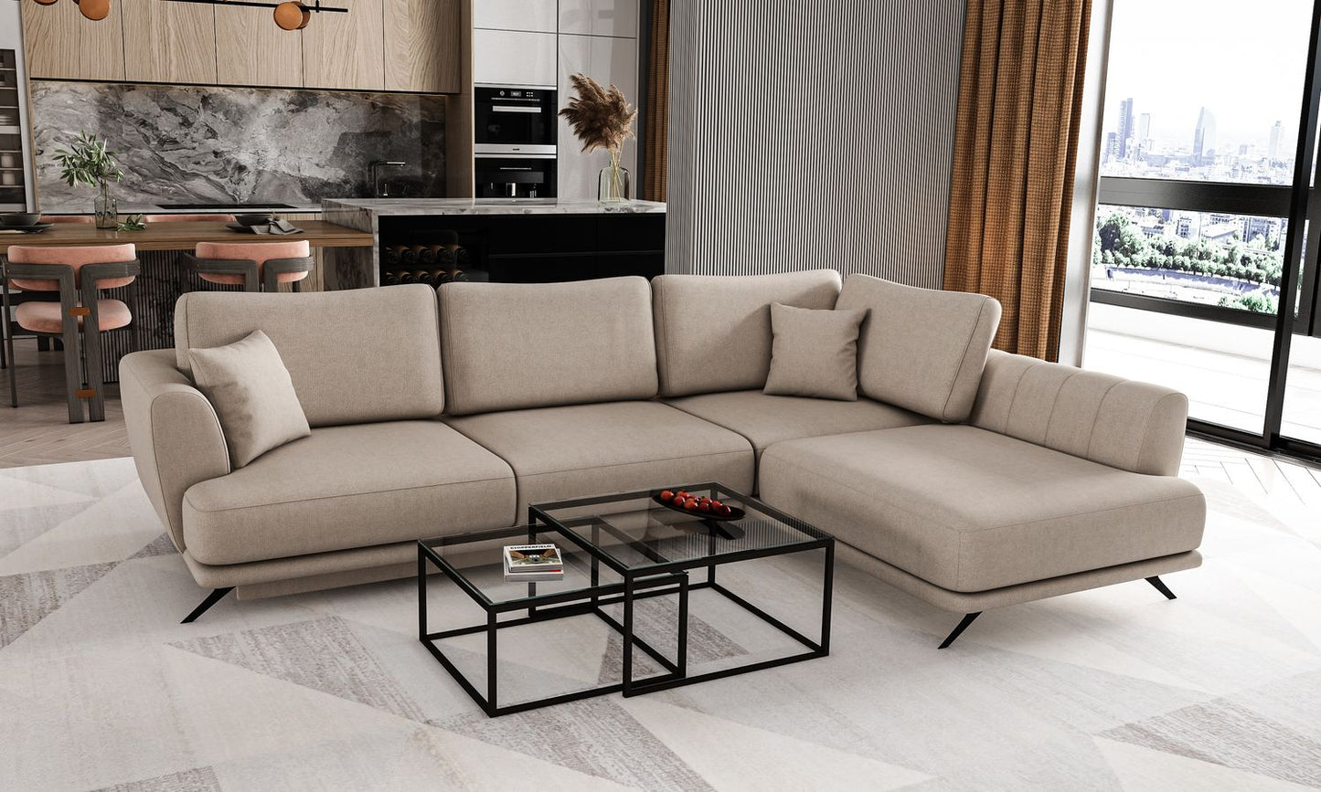 Corner Sleeper Sofa Aviemore 64 | size: Width: 276cm, Height: 90cm, Depth: 191cm | color: Sola | image: 1 | variant: 1015825