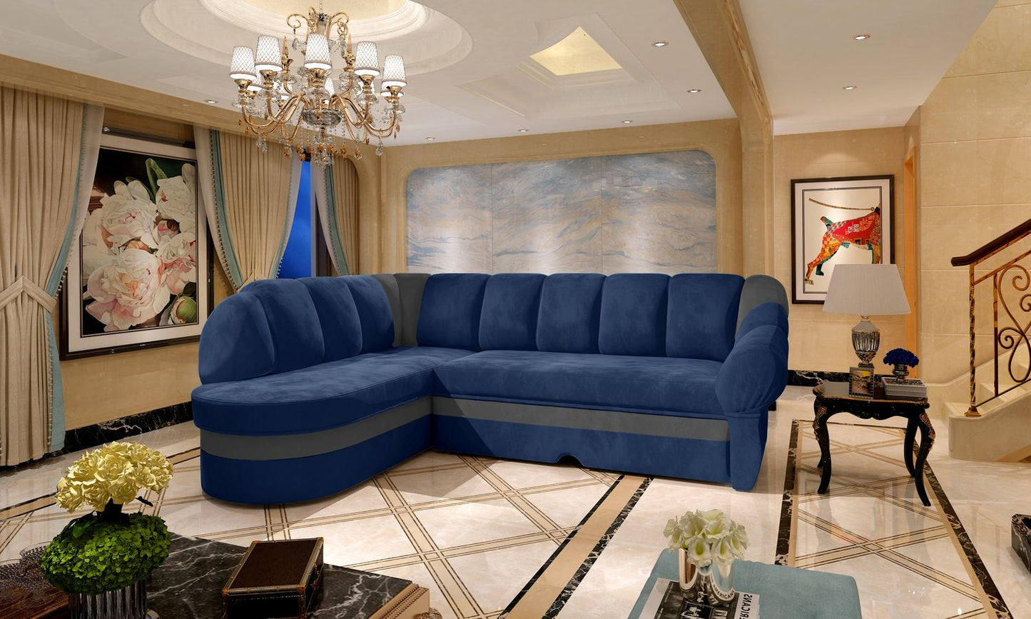 Corner Sleeper Sofa Benano 18 | size: Width: 250cm, Height: 85cm, Depth: 180cm | color: Kronos/Paros | image: 1 | variant: 1014179