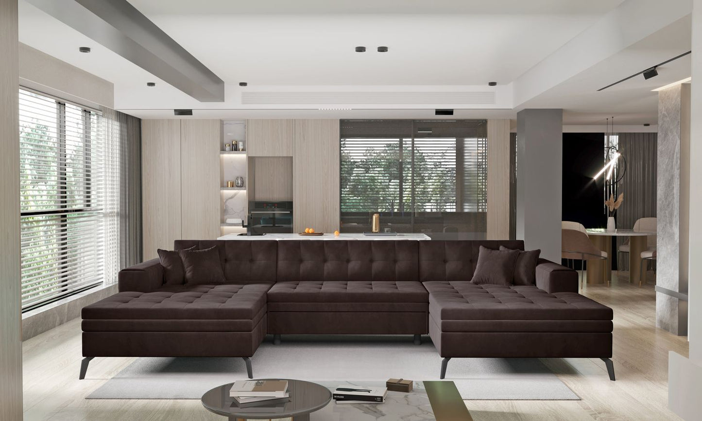 Corner Sleeper Sofa Boston 9 | size: Width: 350cm, Height: 93cm, Depth: 170cm | color: Nube | image: 1 | variant: 1016357