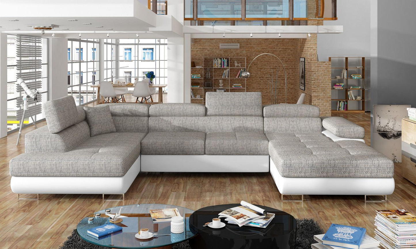 Corner Sleeper Sofa Carlisle 4 | size: Width: 345cm, Height: 90cm, Depth: 58cm | color: Berlin/Soft | image: 1 | variant: 1017318