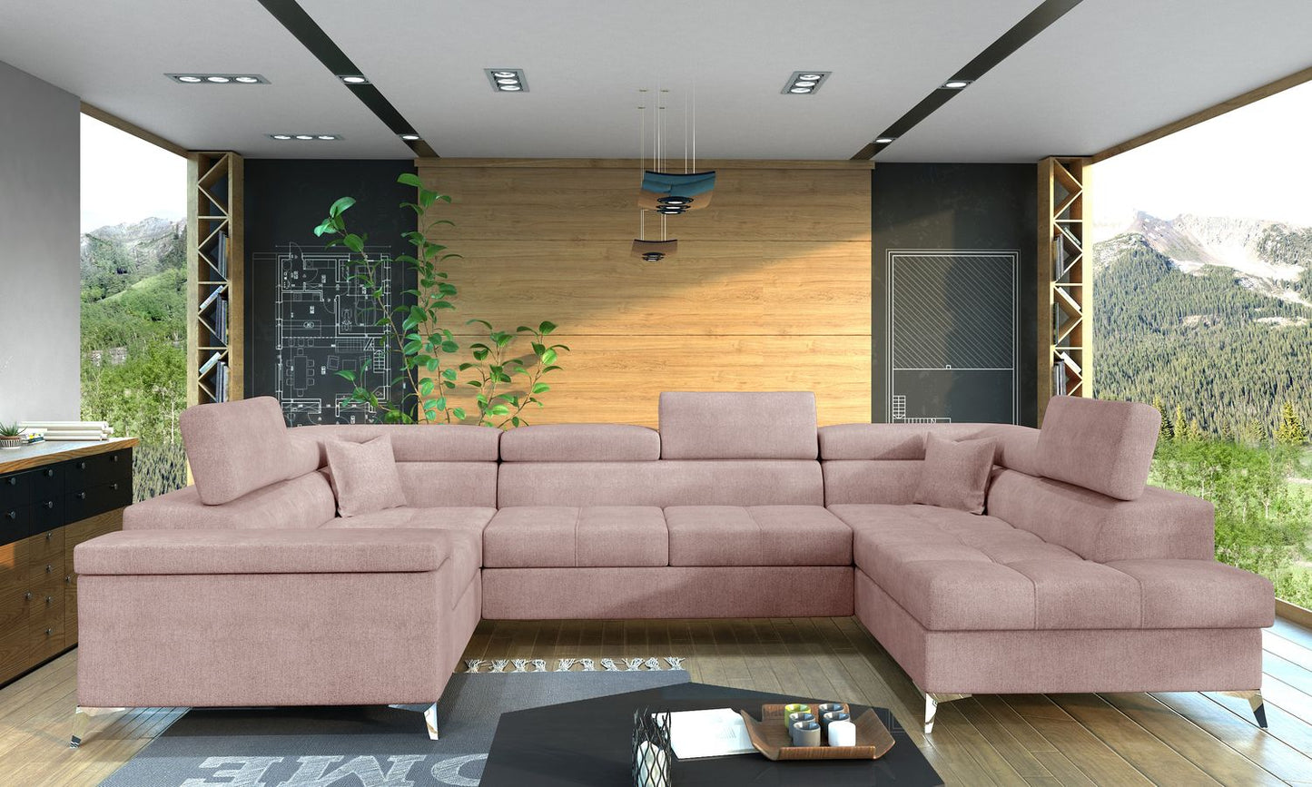 Corner Sleeper Sofa Corby 4 | size: Width: 208cm, Height: 88cm, Depth: 43cm | color: Omega | image: 1 | variant: 1017418