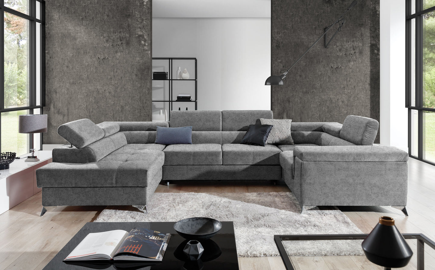 Corner Sleeper Sofa Corby 47 | size: Width: 208cm, Height: 88cm, Depth: 43cm | color: Gusto | image: 1 | variant: 1017461