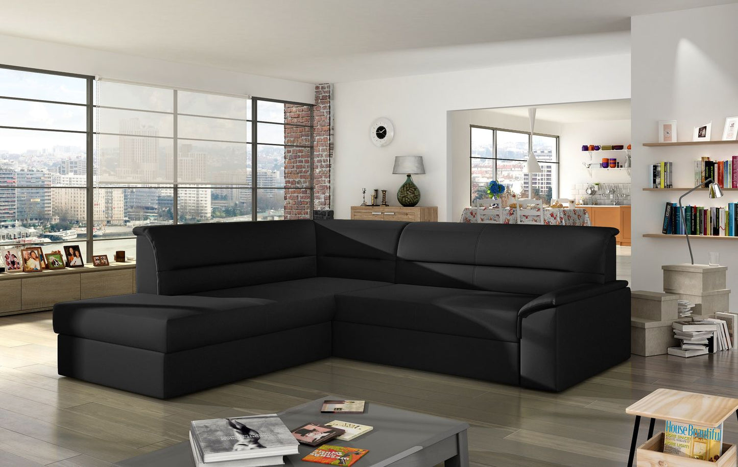 Corner Sleeper Sofa Elano 9 | size: Width: 212cm, Height: 90cm, Depth: 65cm | color: Soft | image: 1 | variant: 1015496