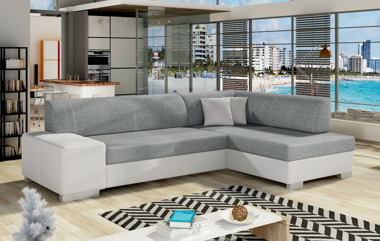 Corner Sleeper Sofa Fabio 26 | size: Width: 268cm, Height: 73cm, Depth: 167cm | color: Cover/Soft | image: 1 | variant: 1015683