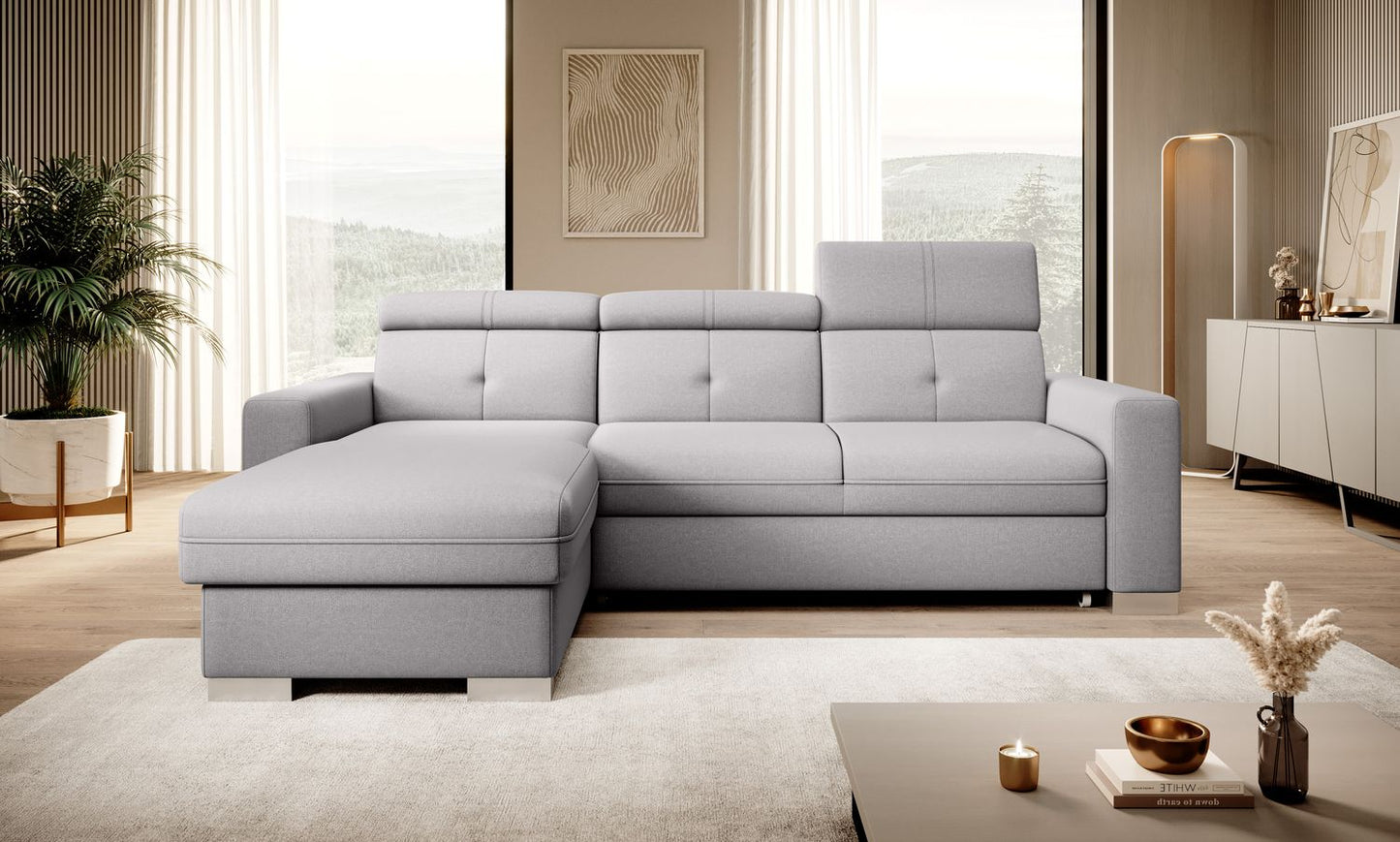 Corner Sleeper Sofa Fresia 2 | size: Width: 247cm, Height: 104cm, Depth: 176cm | color: Gojo | image: 1 | variant: 1014506