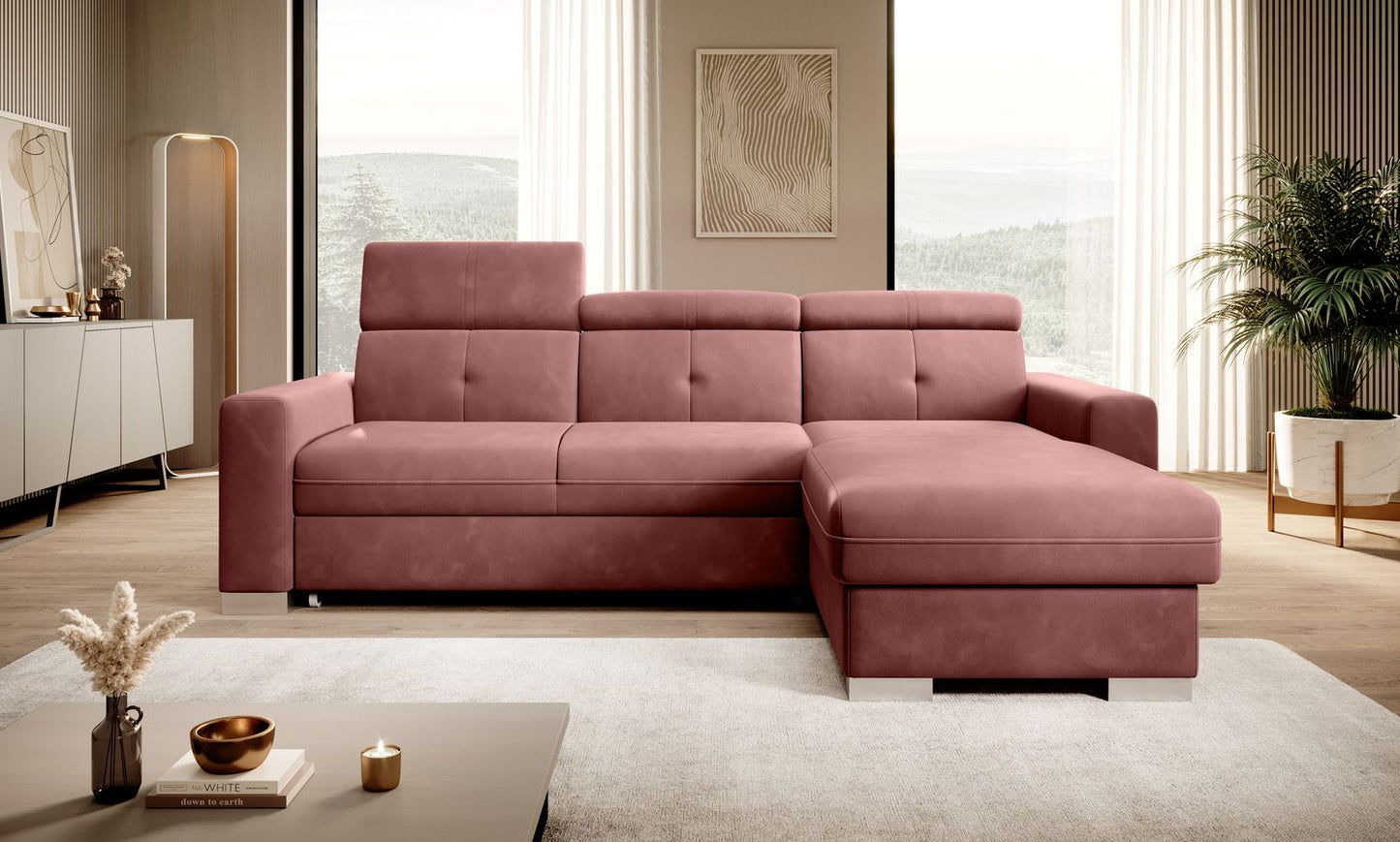 Corner Sleeper Sofa Fresia 63 | size: Width: 247cm, Height: 104cm, Depth: 176cm | color: Lukso | image: 1 | variant: 1014567