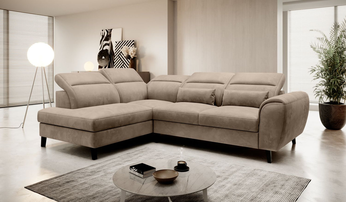 Corner Sleeper Sofa Gainsborough 23 | size: Width: 255cm, Height: 100cm, Depth: 201cm | color: Nube | image: 1 | variant: 1016020