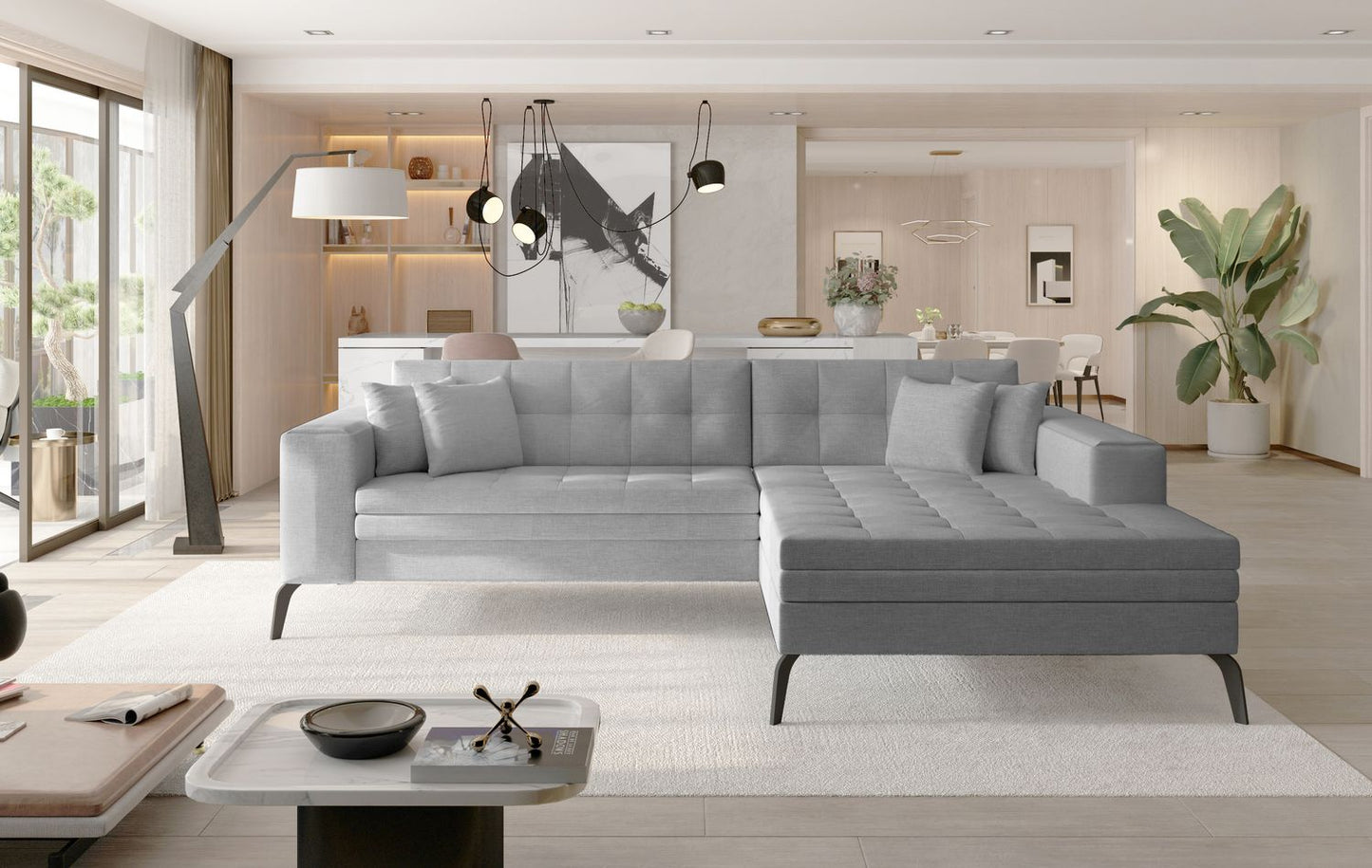 Corner Sleeper Sofa Grantown 29 | size: Width: 292cm, Height: 80cm, Depth: 196cm | color: Sawana | image: 1 | variant: 1017384