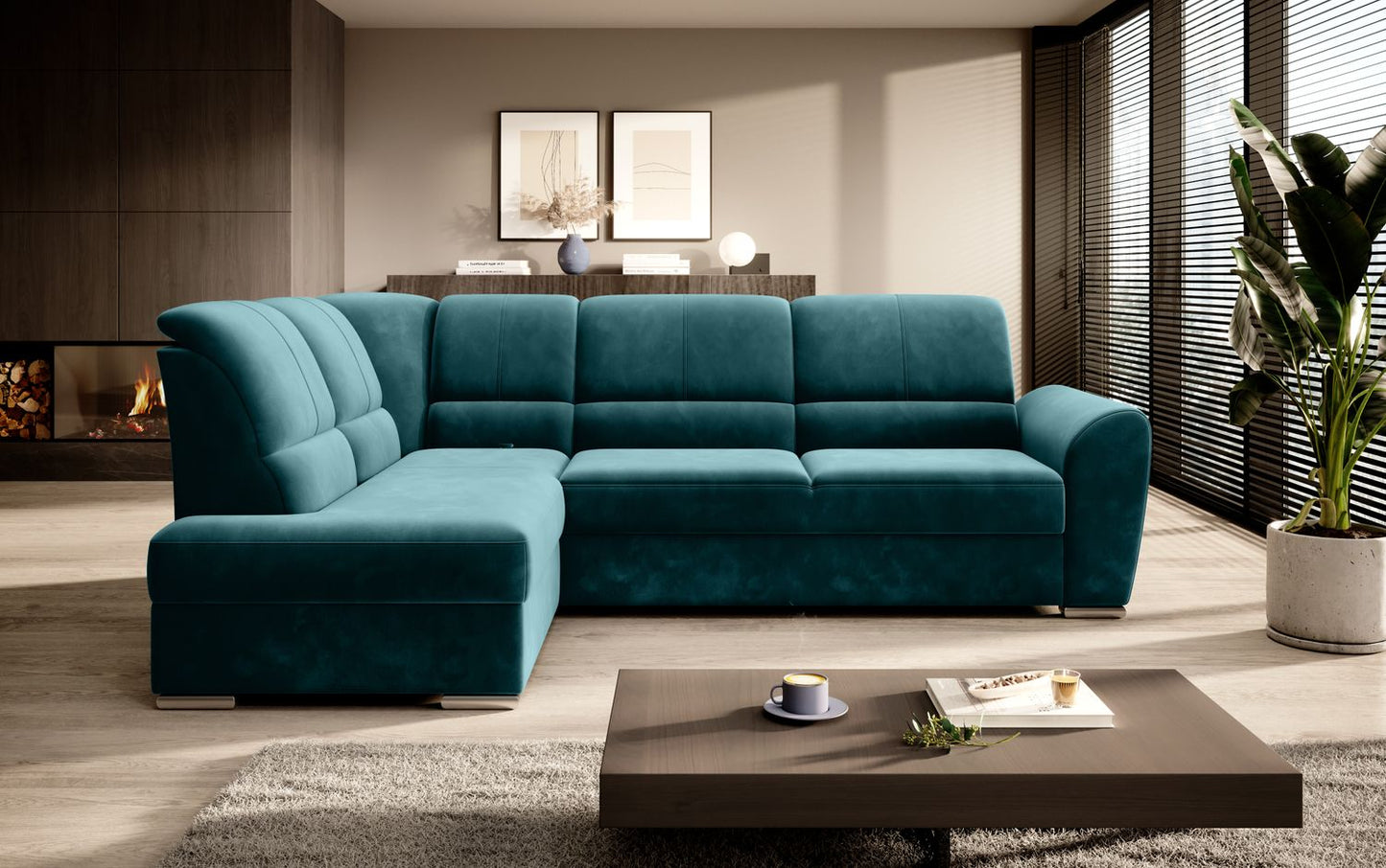 Corner Sleeper Sofa Horncastle 32 | size: Width: 270cm, Height: 93cm, Depth: 186cm | color: Lukso | image: 1 | variant: 1016246