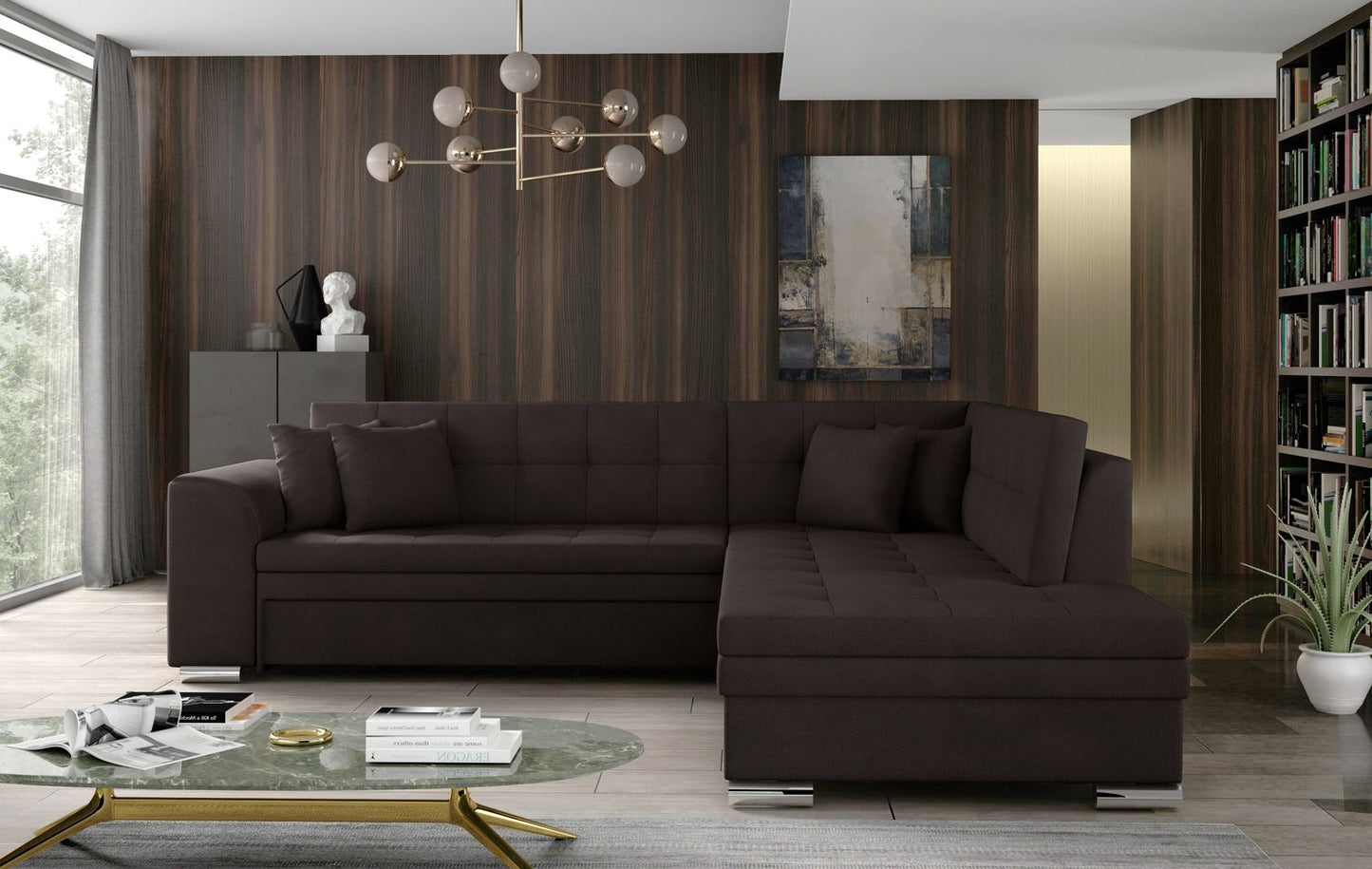 Corner Sleeper Sofa Kettering 62 | size: Width: 260cm, Height: 80cm, Depth: 58cm | color: Jasmine | image: 1 | variant: 1017292