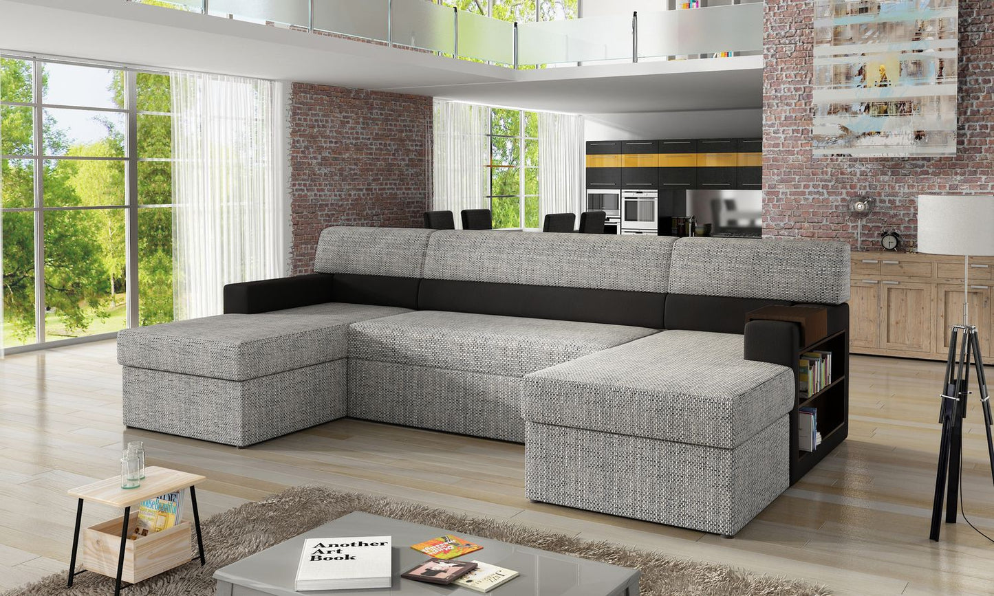 Corner Sleeper Sofa Leicester 17 | size: Width: 314cm, Height: 86cm, Depth: 57cm | color: Berlin/Soft | image: 1 | variant: 1017026