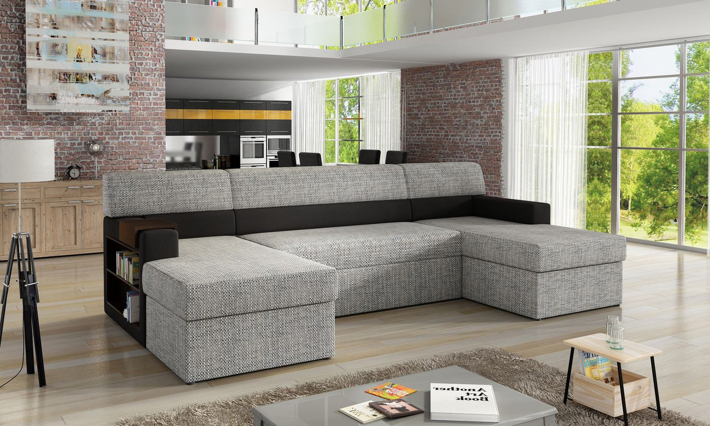 Corner Sleeper Sofa Leicester 6 | size: Width: 314cm, Height: 86cm, Depth: 57cm | color: Berlin/Soft | image: 1 | variant: 1017015