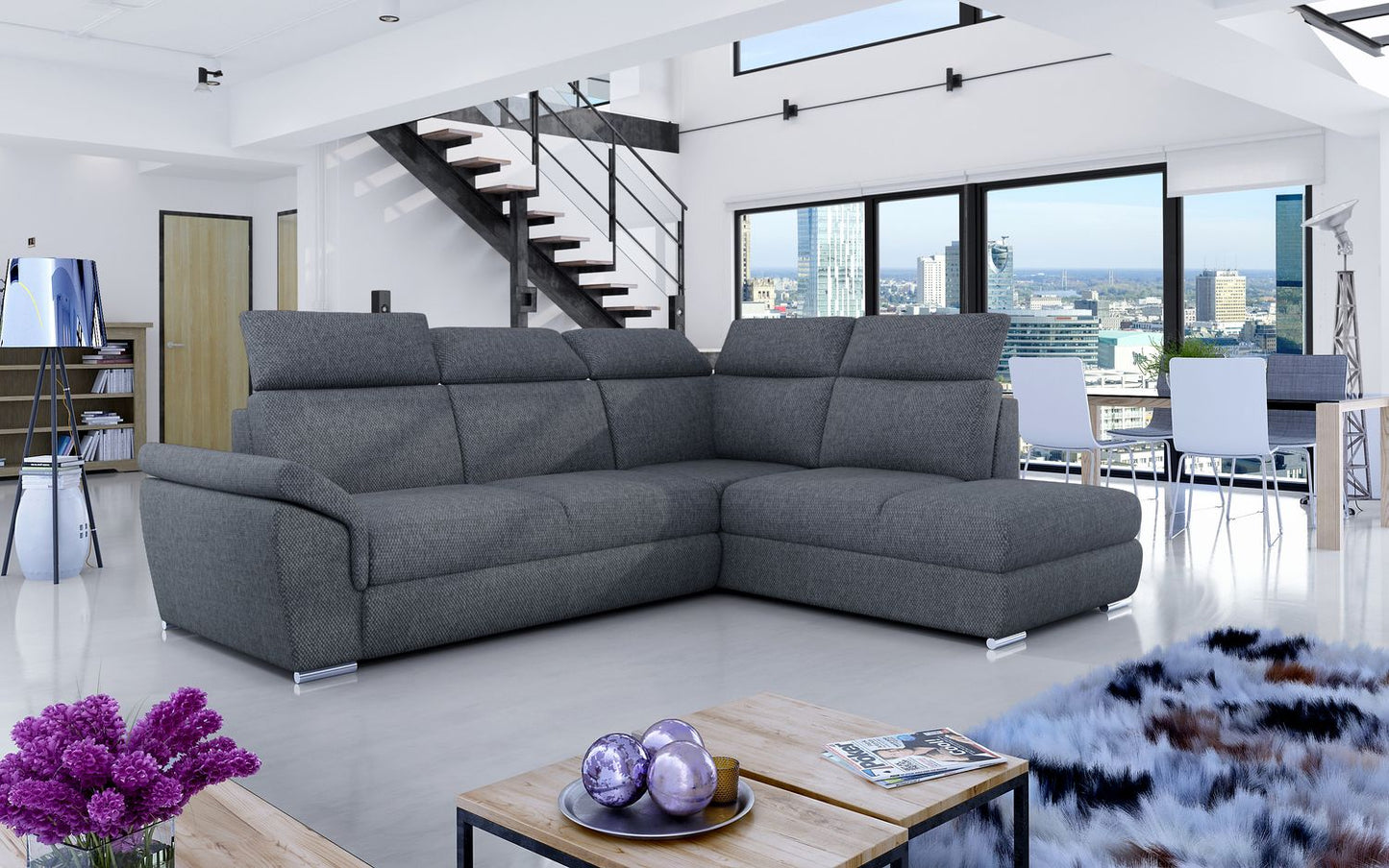 Corner Sleeper Sofa Loreto 2 | size: Width: 260cm, Height: 102cm, Depth: 210cm | color: Inari | image: 1 | variant: 1015891