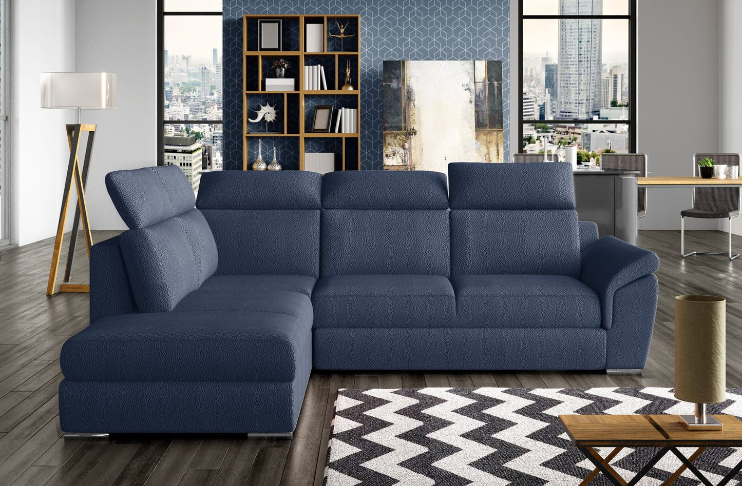 Corner Sleeper Sofa Loreto 79 | size: Width: 260cm, Height: 102cm, Depth: 60cm | color: Solar | image: 1 | variant: 1015968
