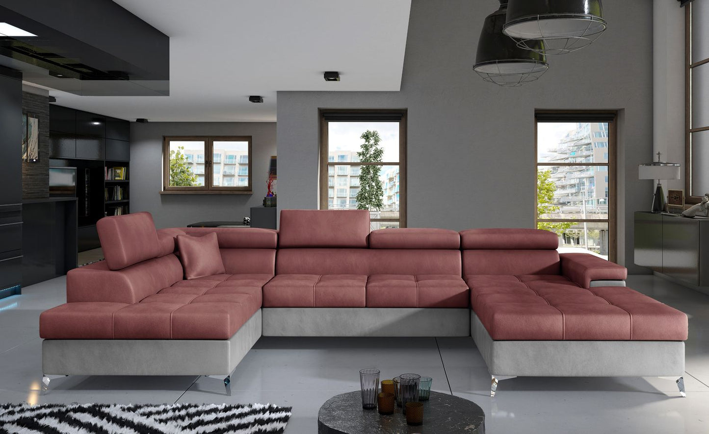 Corner Sleeper Sofa Ludlow 13 | size: Width: 345cm, Height: 90cm, Depth: 60cm | color: Monolith | image: 1 | variant: 1016397