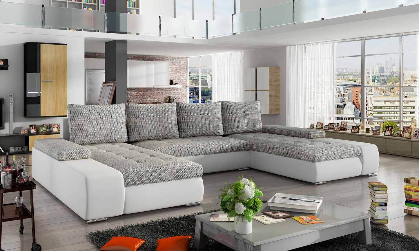 Corner Sleeper Sofa Marino 3 | size: Width: 363cm, Height: 88cm, Depth: 53cm | color: Berlin/Soft | image: 1 | variant: 1016092