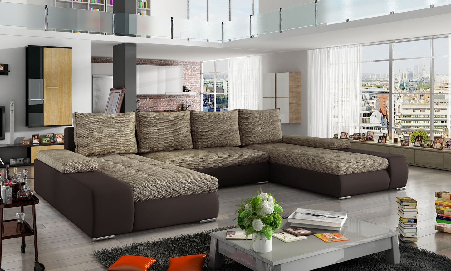 Corner Sleeper Sofa Marino 5 | size: Width: 363cm, Height: 88cm, Depth: 53cm | color: Berlin/Soft | image: 1 | variant: 1016094