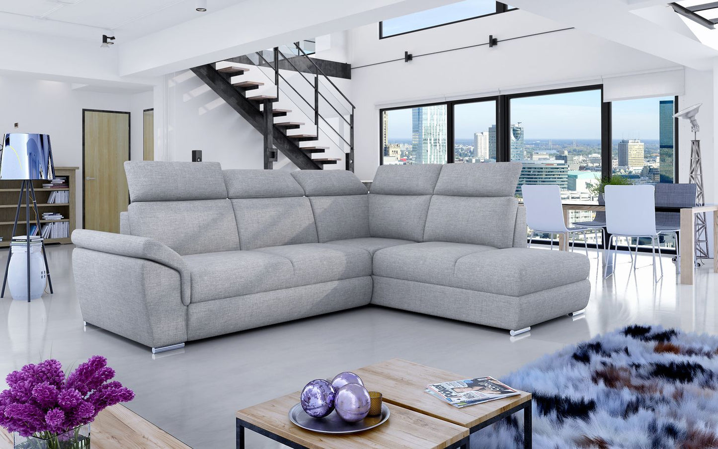 Corner Sleeper Sofa Melton Mowbray 11 | size: Width: 260cm, Height: 102cm, Depth: 60cm | color: Sawana | image: 1 | variant: 1016846