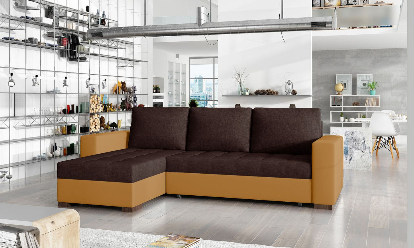 Corner Sleeper Sofa Newark 3 | size: Width: 237cm, Height: 90cm, Depth: 57cm | color: Sawana/Soft | image: 1 | variant: 1016162