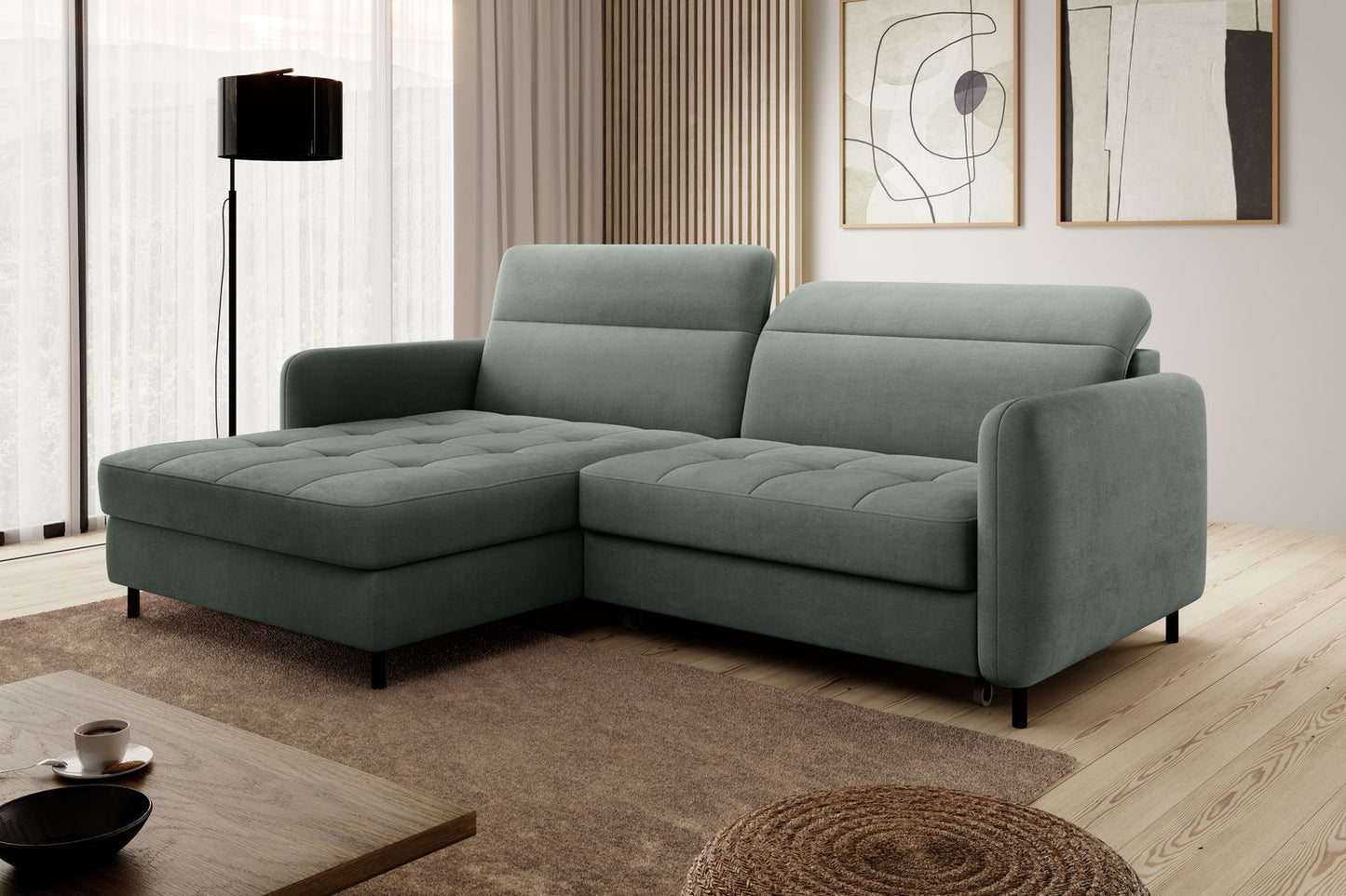 Corner Sleeper Sofa Portree 10 | size: Width: 228cm, Height: 100cm, Depth: 165cm | color: Touch | image: 1 | variant: 1015538