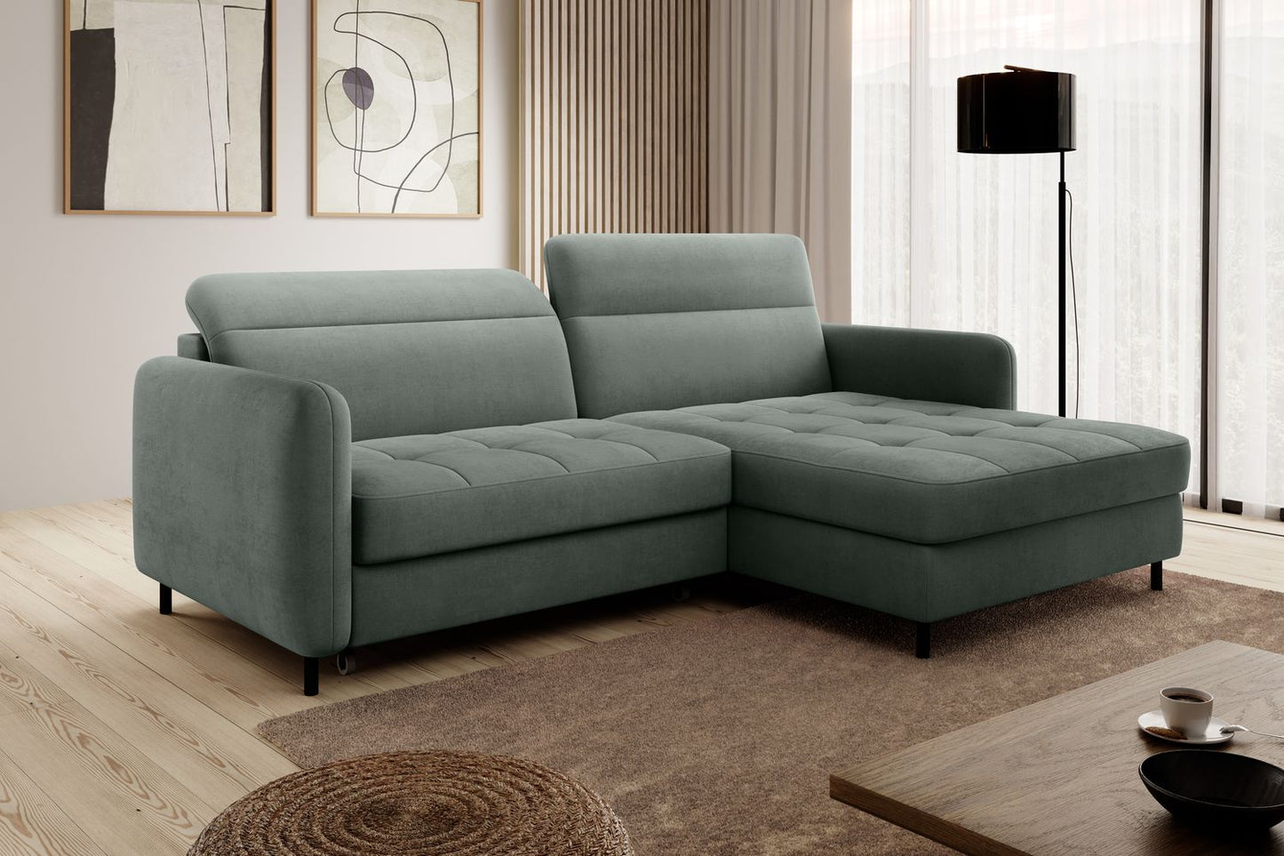 Corner Sleeper Sofa Portree 29 | size: Width: 228cm, Height: 100cm, Depth: 165cm | color: Touch | image: 1 | variant: 1015557