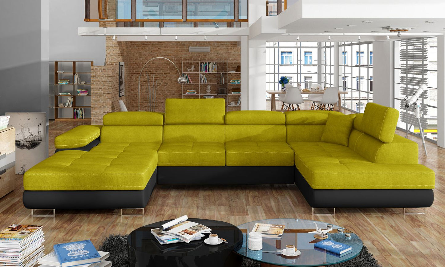 Corner Sleeper Sofa Rodrigo 23 | size: Width: 345cm, Height: 90cm, Depth: 58cm | color: Omega/Soft | image: 1 | variant: 1016391