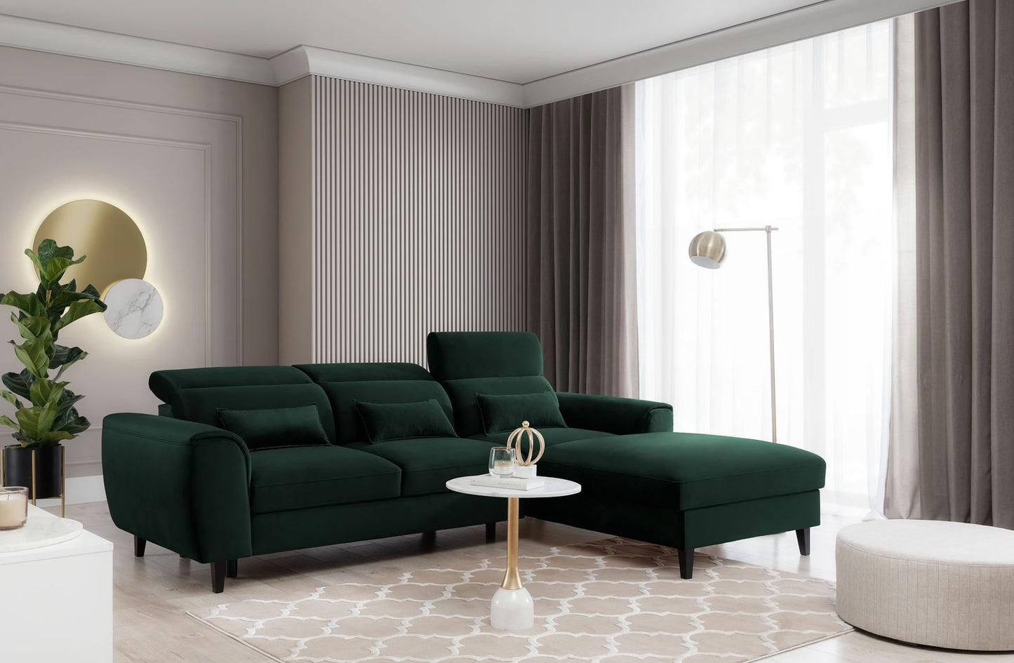 Corner Sleeper Sofa Scarborough 19 | size: Width: 267cm, Height: 100cm, Depth: 196cm | color: Loco | image: 1 | variant: 1015447