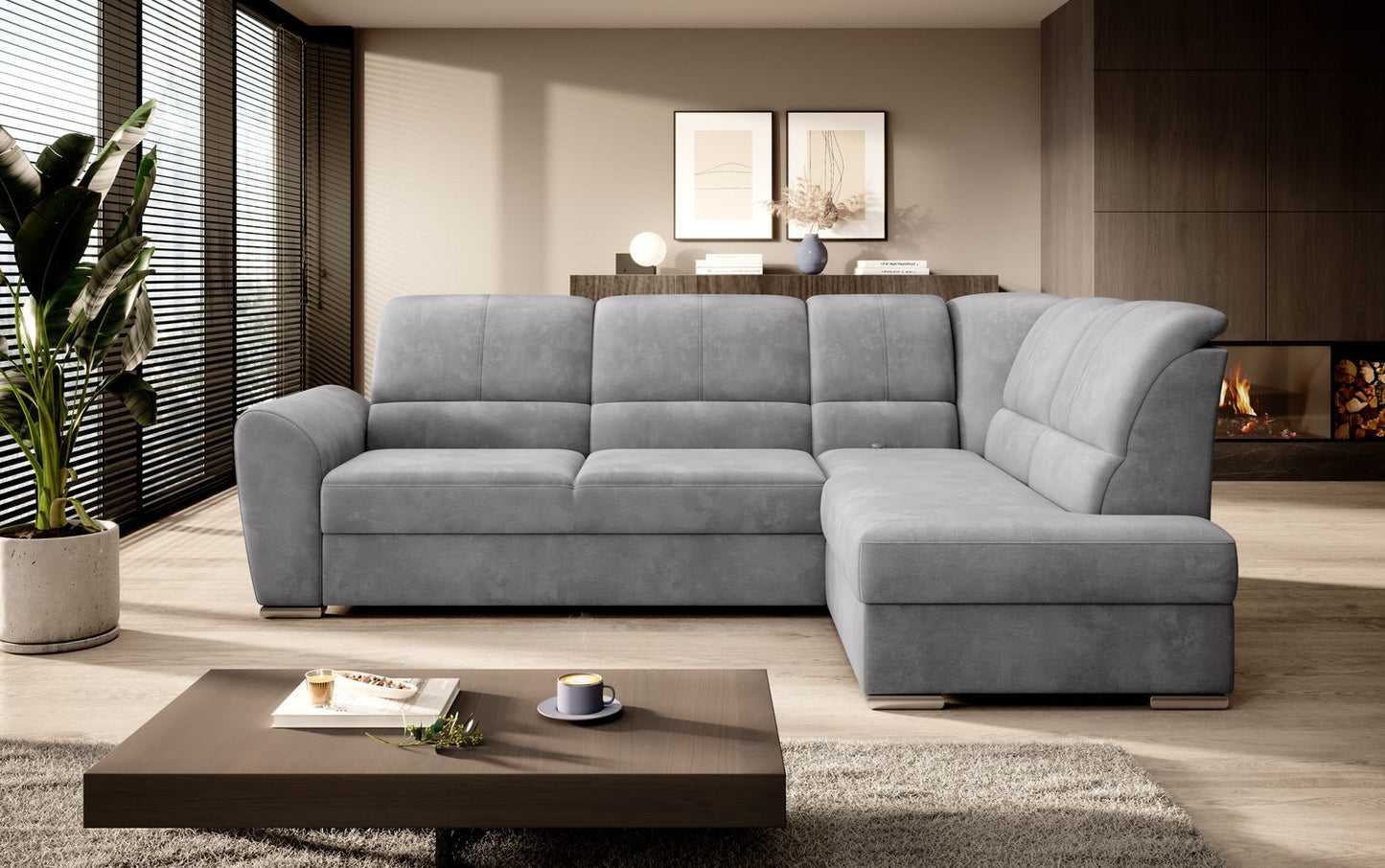 Corner Sleeper Sofa Siber 41 | size: Width: 270cm, Height: 93cm, Depth: 186cm | color: Nube | image: 1 | variant: 1015309
