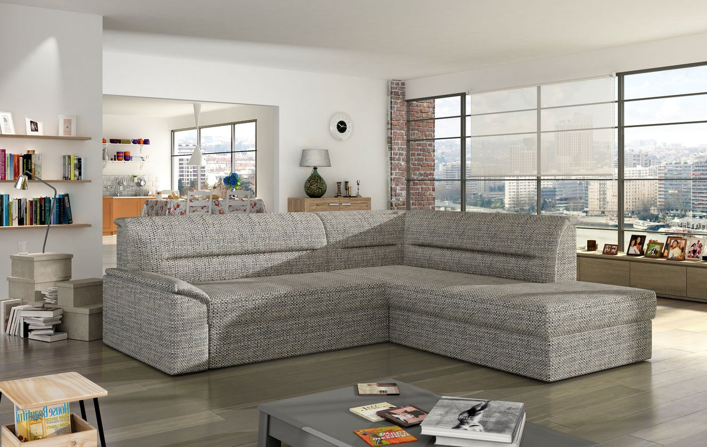Corner Sleeper Sofa Sleaford 17 | size: Width: 255cm, Height: 90cm, Depth: 212cm | color: Berlin | image: 1 | variant: 1016450